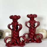 Art Deco slip candlesticks