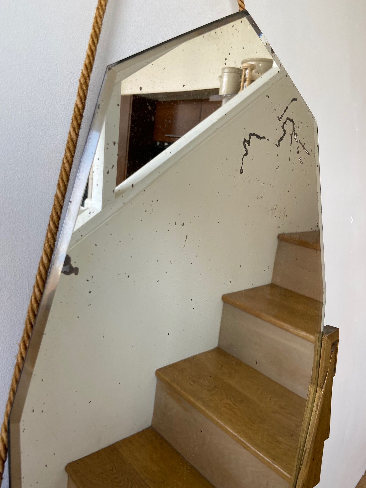 Mercury mirror bevelled 77 x 48 cm