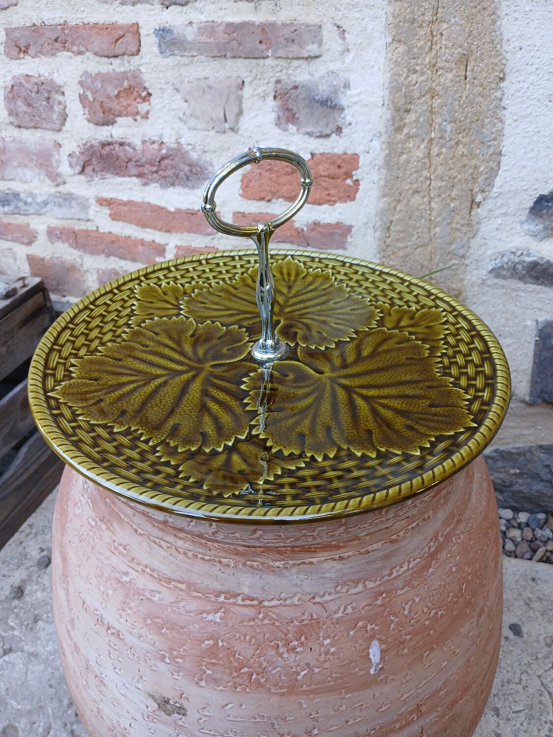 Antique cheese dish Gien