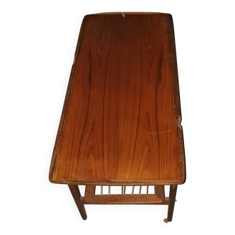Table basse scandinave teck 1960 Arne-Hovmand Olsen pour Mogens Kold
