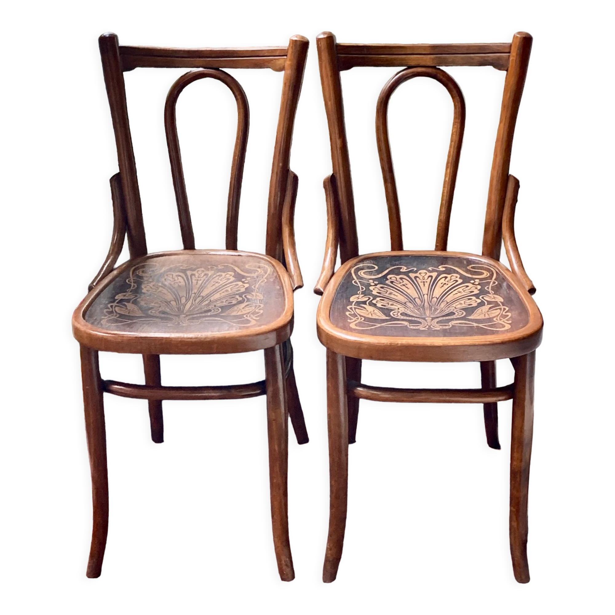 Pair of Bauman bistro chairs - Art Nouveau