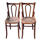Pair of Bauman bistro chairs - Art Nouveau