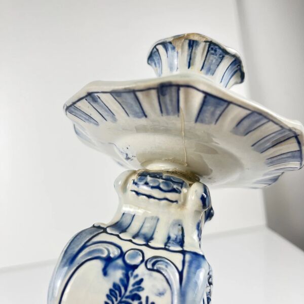 Bougeoir Delft par Royal Bonn, fin XIXe - début XXe