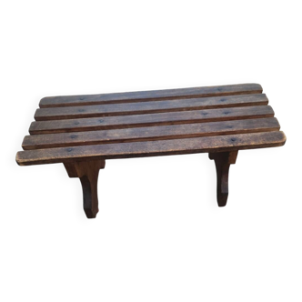 Small bench in old and vintage wood