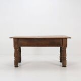 Belgian Antique oak console table with drawer, ca. 1740