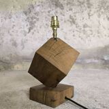 Vintage table lamp in solid oak