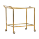 Mid-century italian brass bar cart with portable tray, 1960s