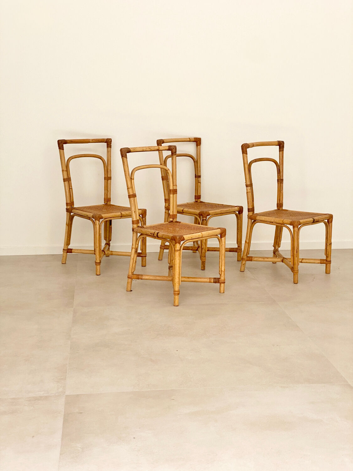 Vintage rattan canning chairs