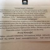 Lithograph illustration by Arvid Norendal of the market in Bergen.