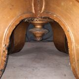 Gilded wooden floor lamp