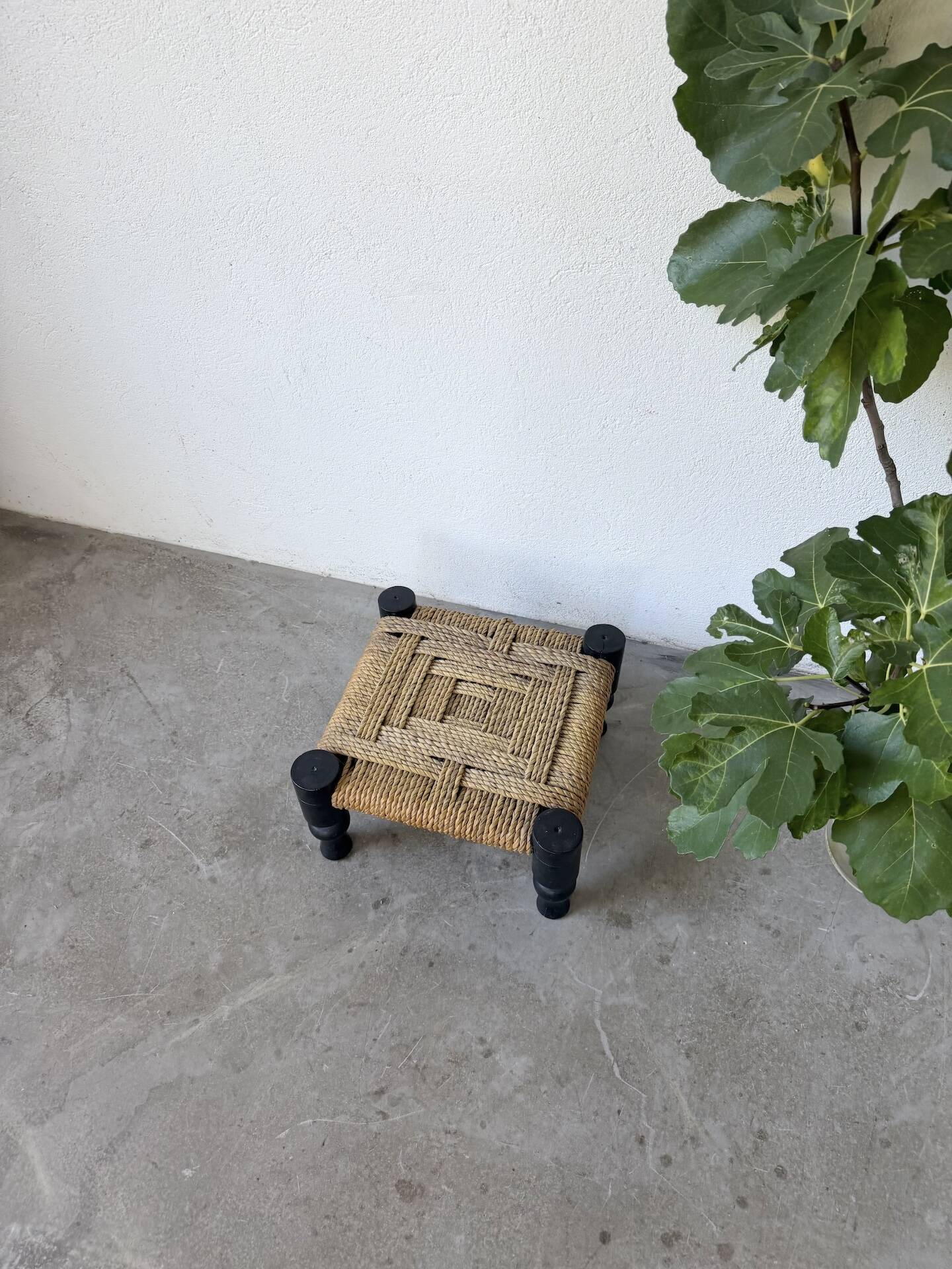 Small low stool or footrest DLC Audoux Minet