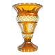 Vase, honey crystal, Poland, 1950s