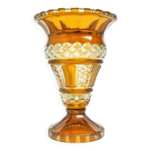 Vase, honey crystal, Poland, 1950s