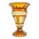 Vase, honey crystal, Poland, 1950s