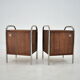 1940s Pair of Bauhaus Bedside Tables, Czechoslovakia