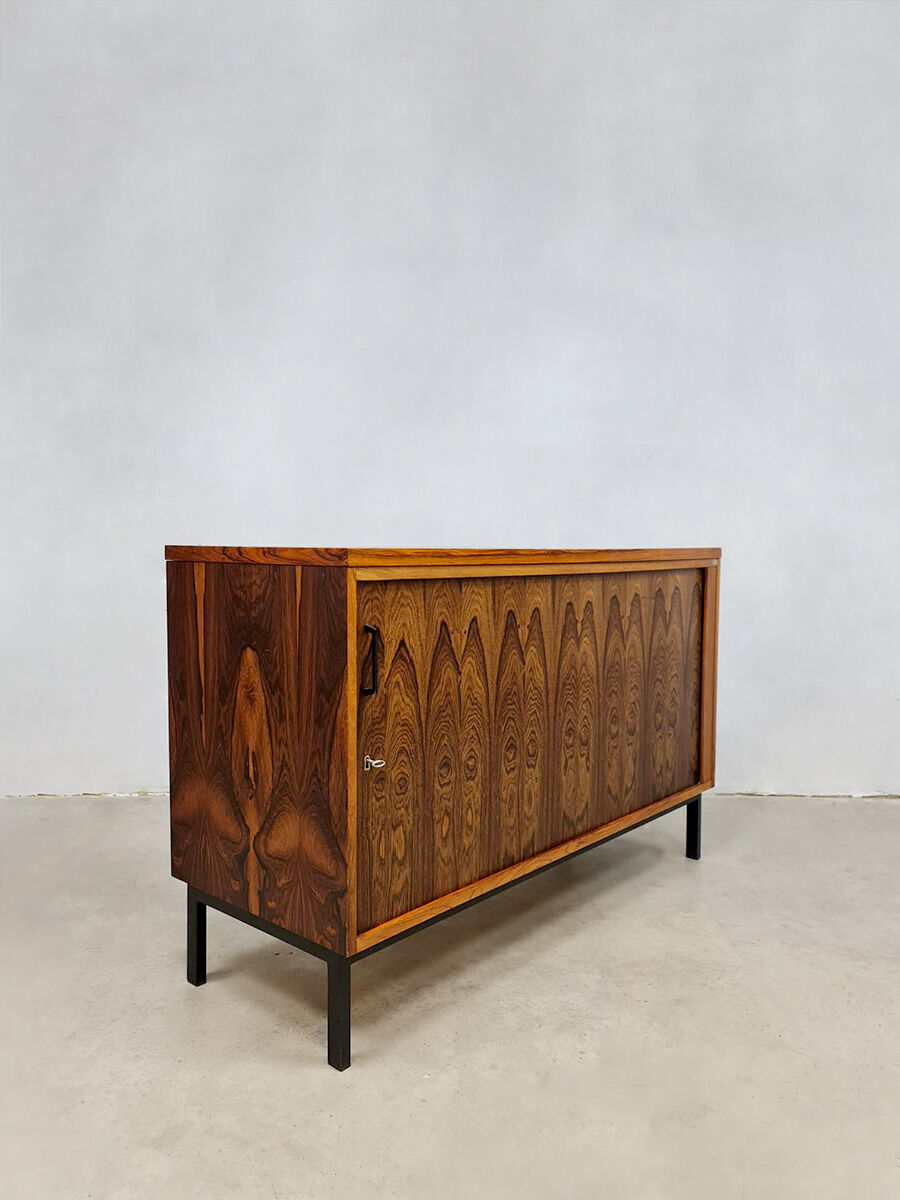 Midcentury rosewood cabinet roller door Eeka
