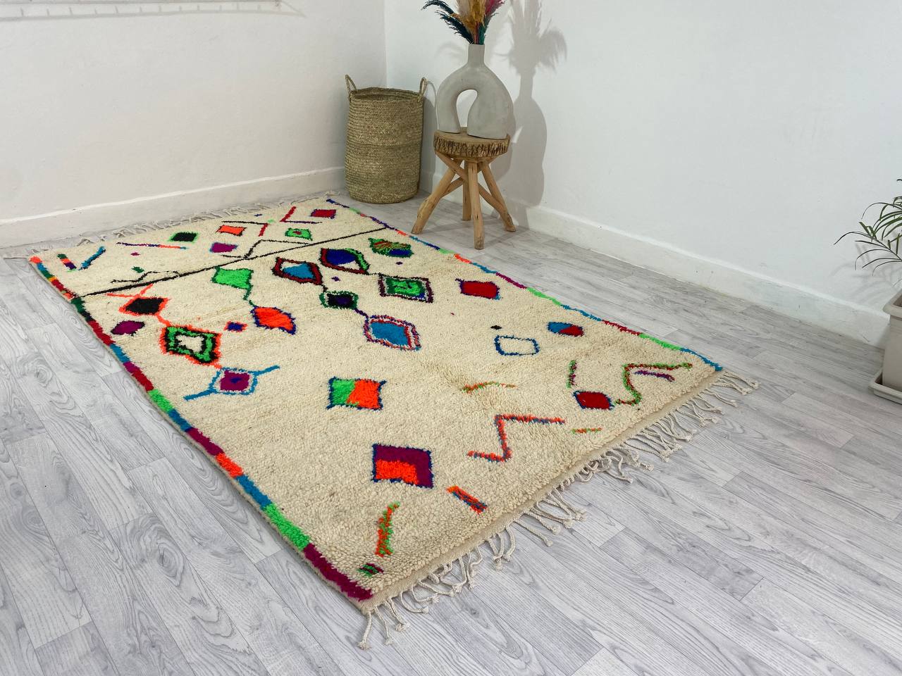 Handmade Moroccan Berber carpet 250 x 148 CM