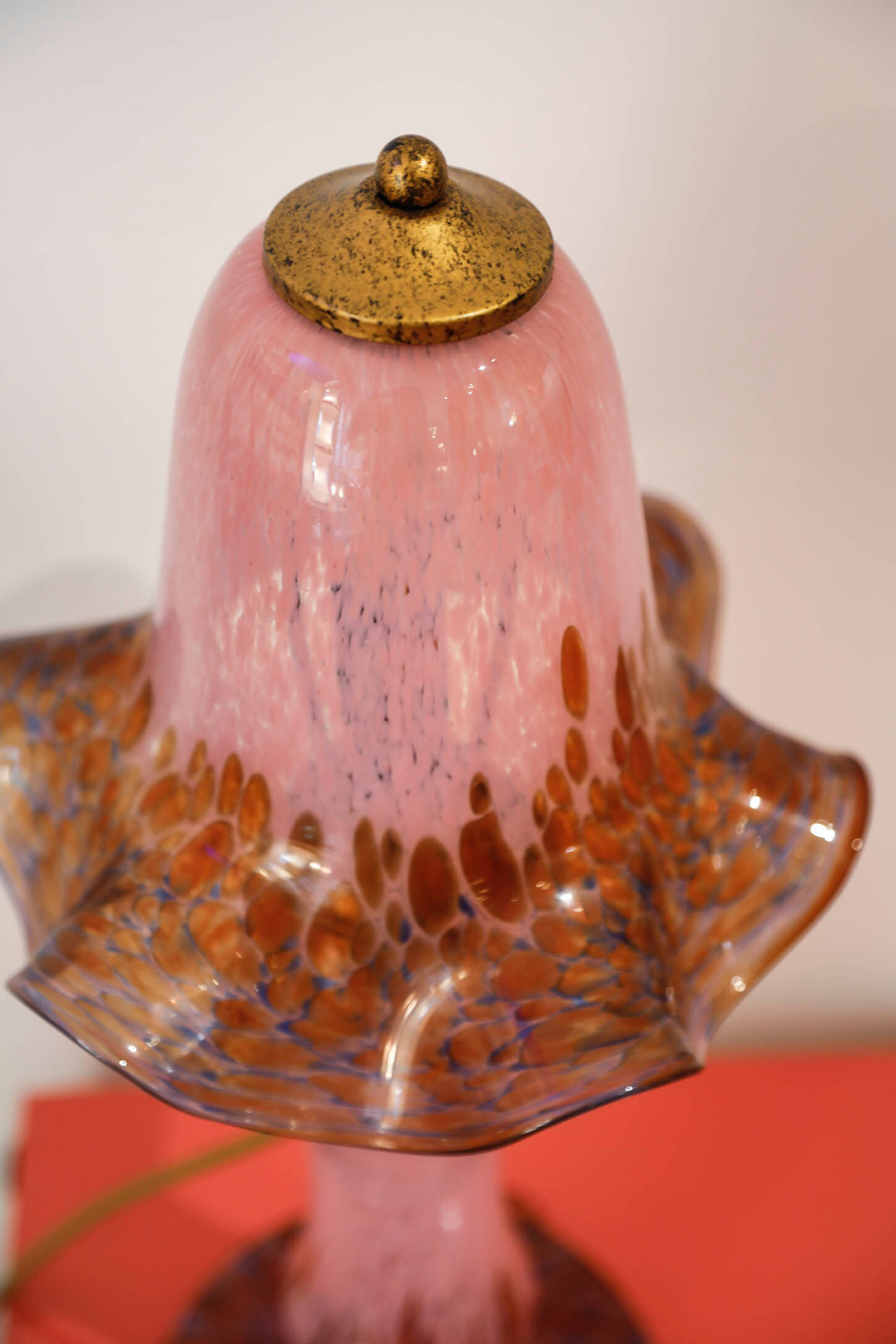 Lamp Tulip Blown Glass Pink