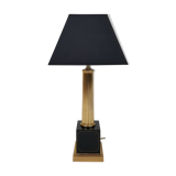 Lamp neoclassical a golden column the Dolphin Olympus