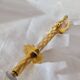 Vintage gold sugar tongs with case
