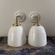 Paire d’appliques murales blanches