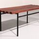Mid-Century Meranti Wood Bench 1960 Italy