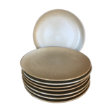 Set de 8 assiettes, Grès Village