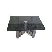 Tavolino Marco Zanuso - Design anni '70 - Cromo e Vetro Fumè