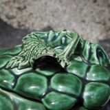 Green slurry teapot, grape pattern