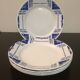 5 assiettes creuses - faïencerie Saint-AMAND CERANOR modèle basque - vintage.art déco