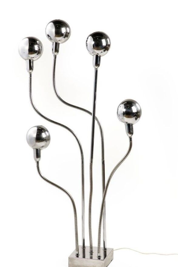 Pierre Folie "hydra" lamp for Jacques Charpentier 5 barrels