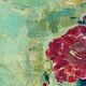 Huile william marcel clochard bouquet de fleurs roses coquelicots