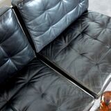 Suite of 4 low chairs or sofa 1950 vintage