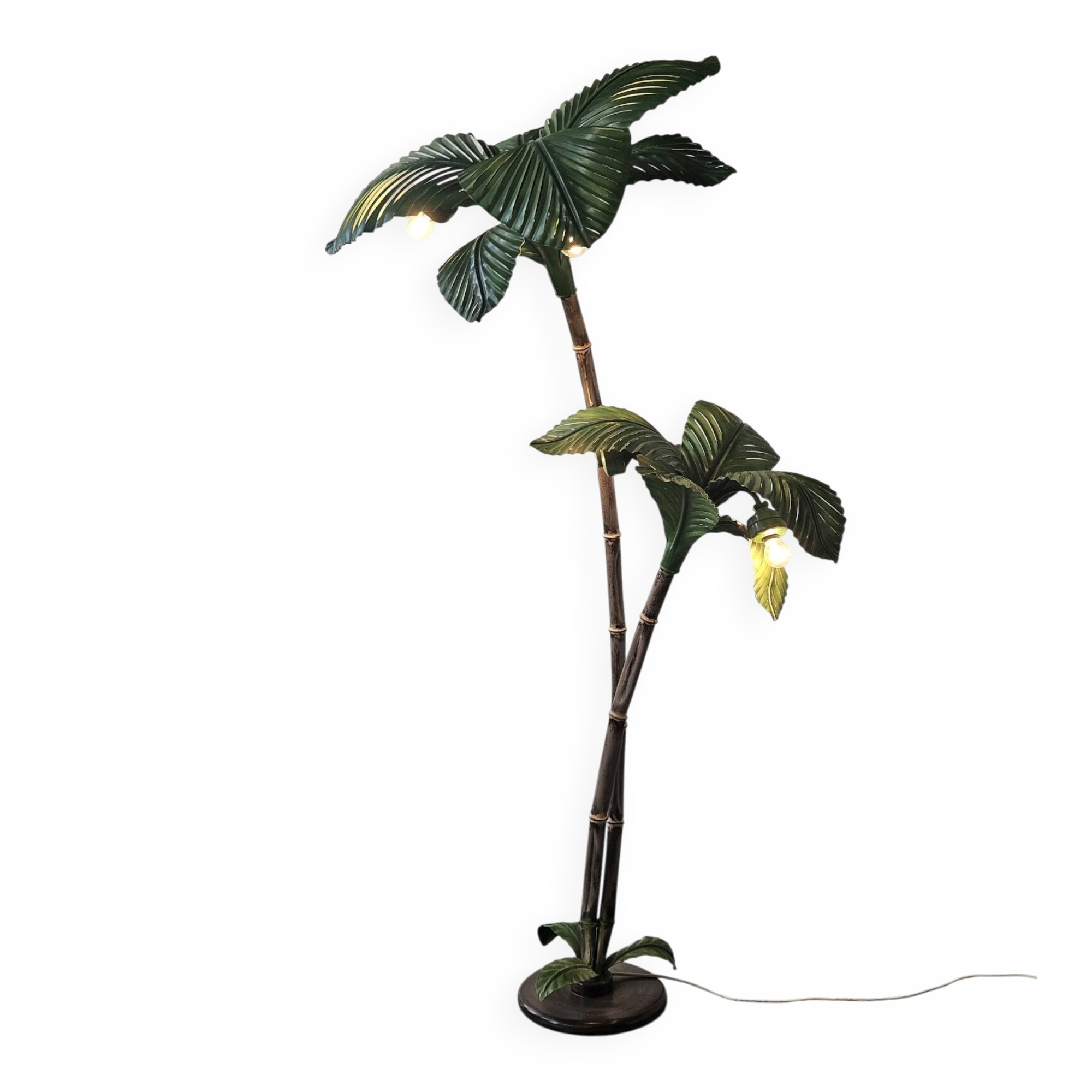 "Palm Tree" floor lamp attributed to Sergio Terzani, 1970s.