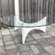TZ75 round glass coffee table by Werner Blaser for 't Spectrum 1960s