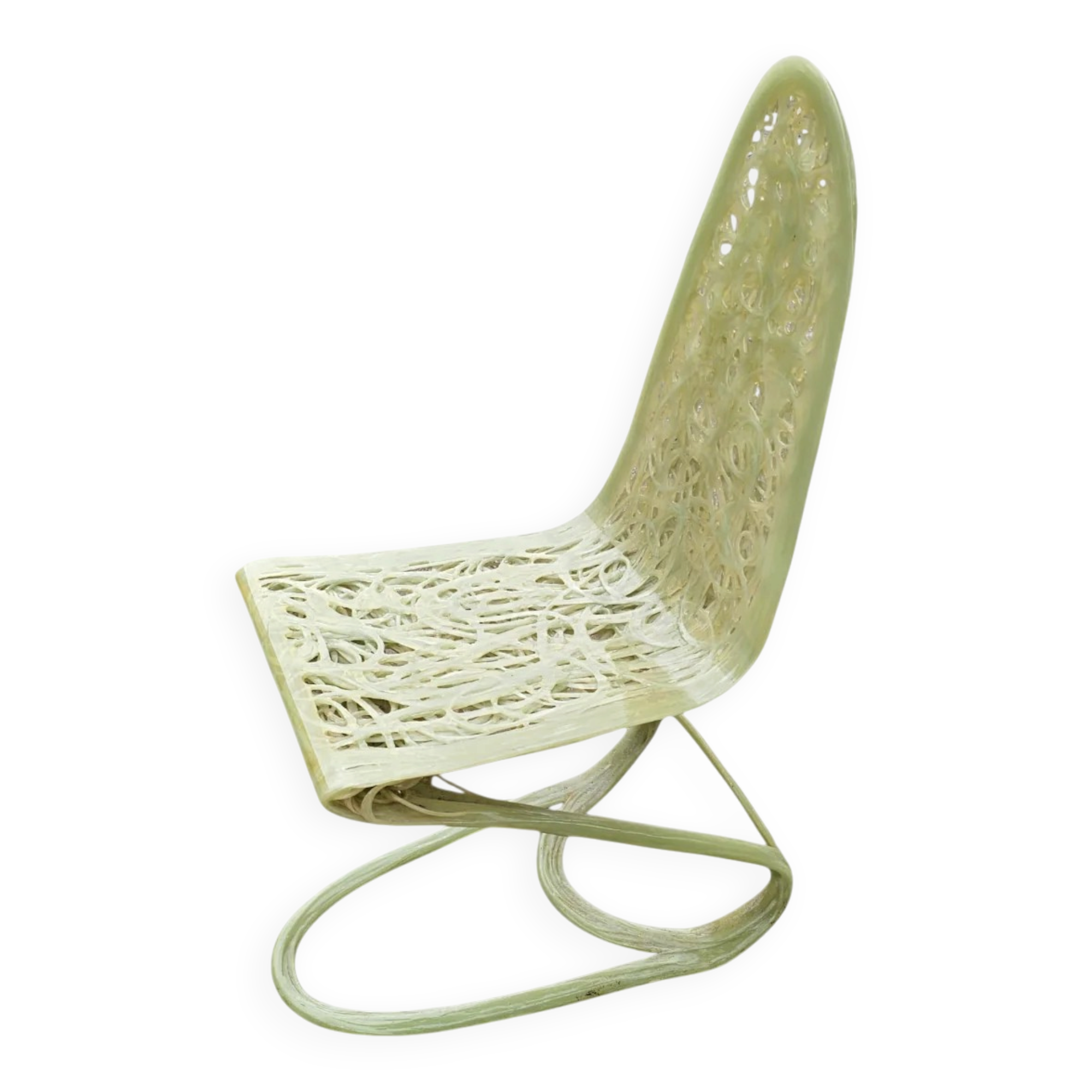 Plastic / polyester handmade chair / 1990s
