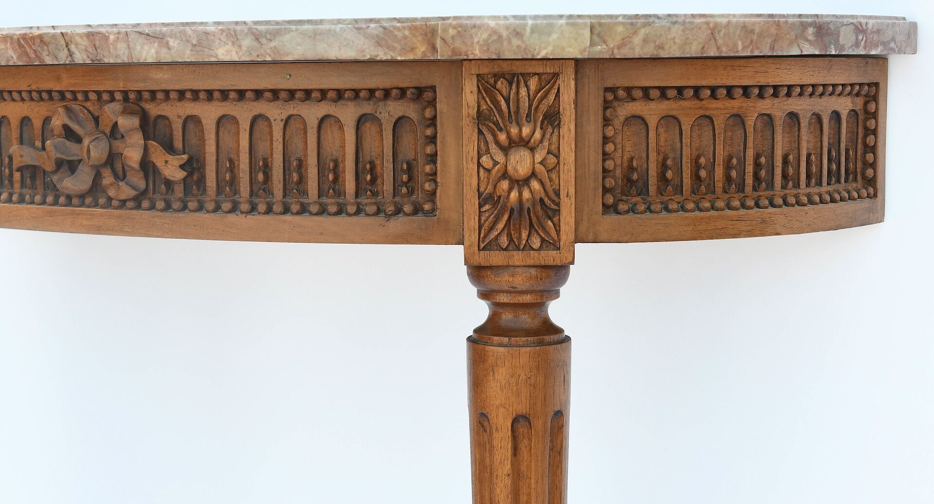 Louis XV-style half-moon console