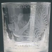 Vintage Val Saint Lambert crystal ice bucket, Belgium, 1930s-40s.