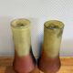 According to Legras: Pair of stained glass roller vases