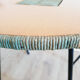 Pair of armchairs and vintage coffee table straw, wood and metal
