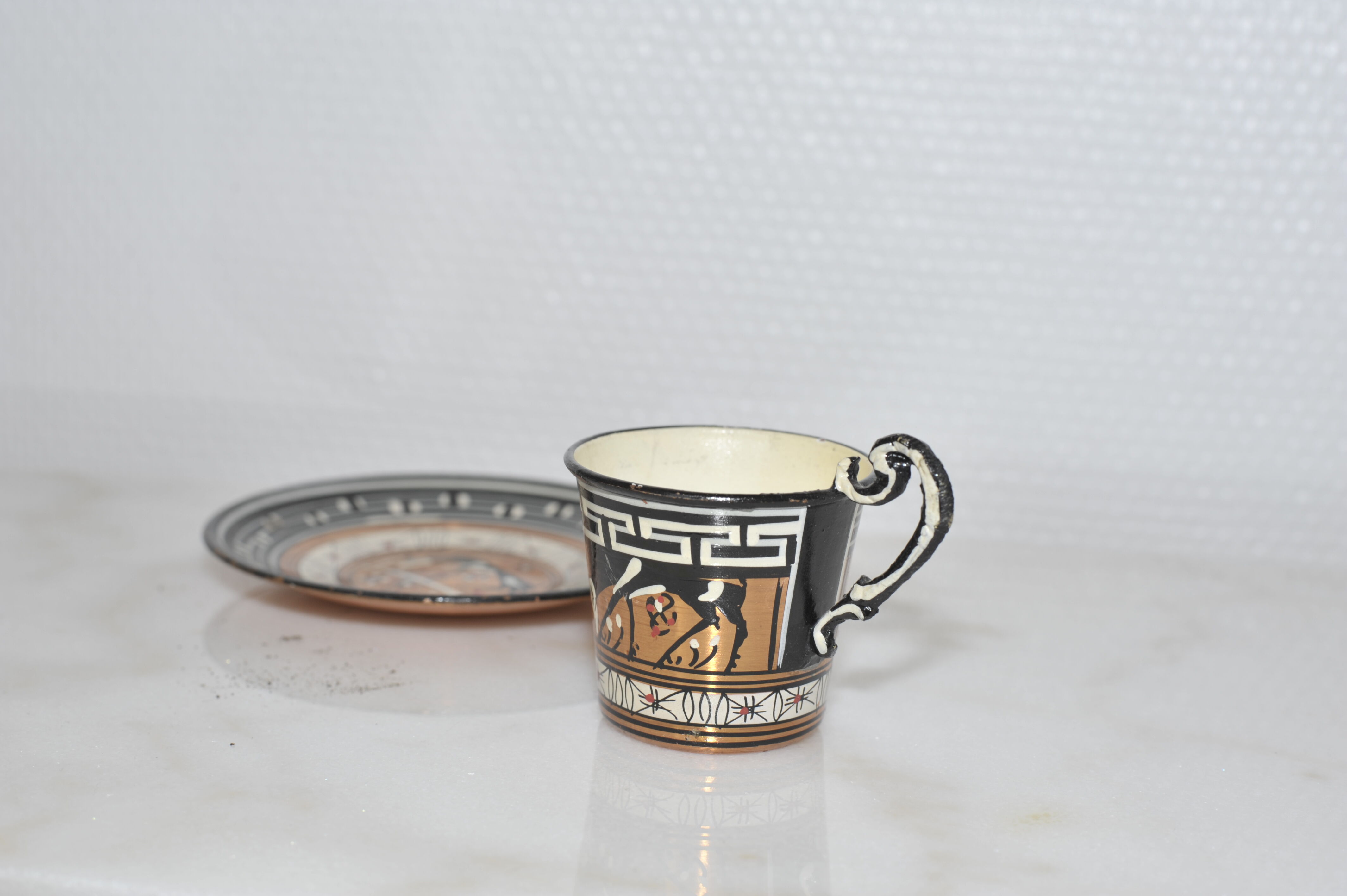 2 Greek espresso cups
