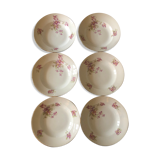 Set de 6 assiettes en porcelaine décor orchidée
