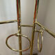 Italian towel rack in gilded metal from the 70s