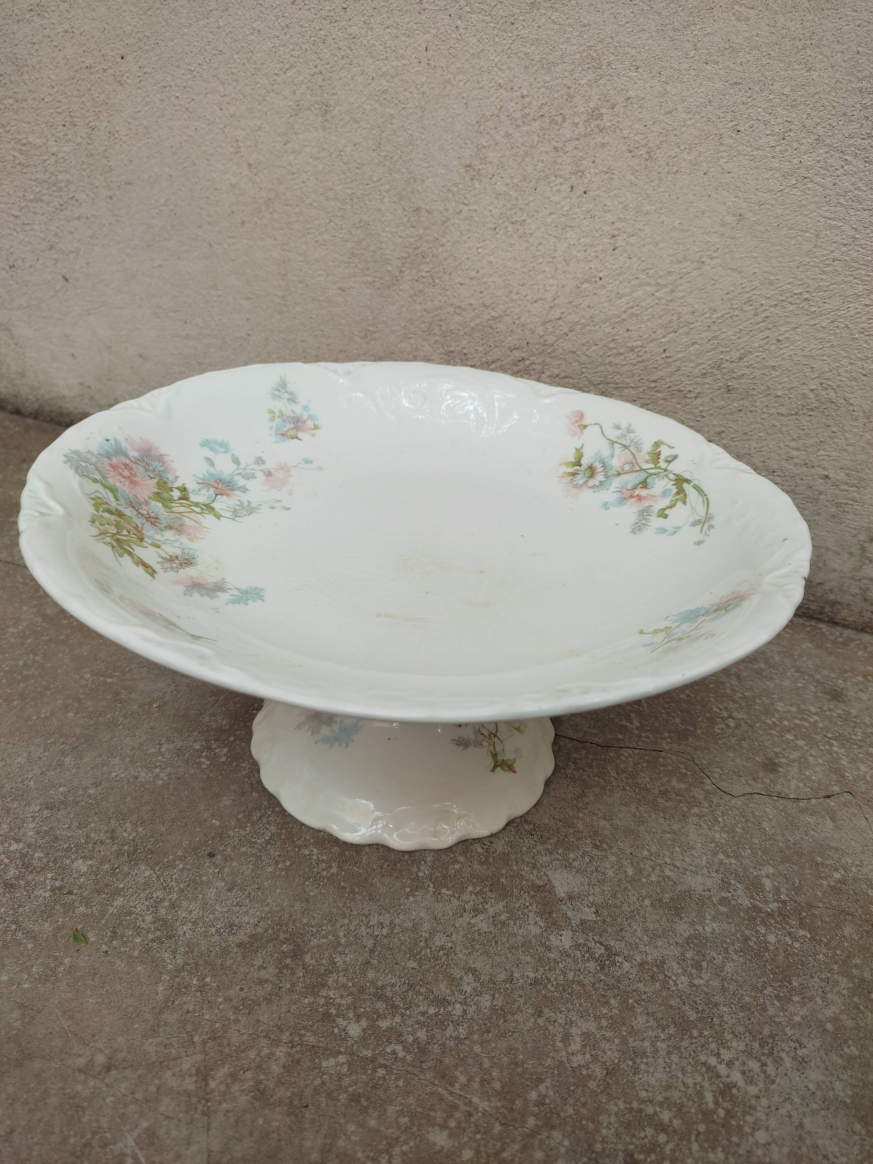 English compotier in half porcelain