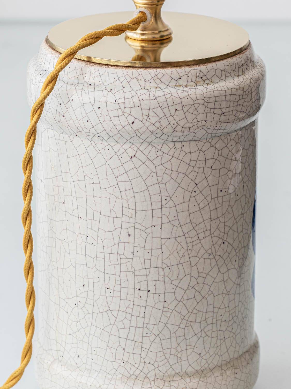 Italian Majolica Albarello table lamp, pharmacy, 19th century.