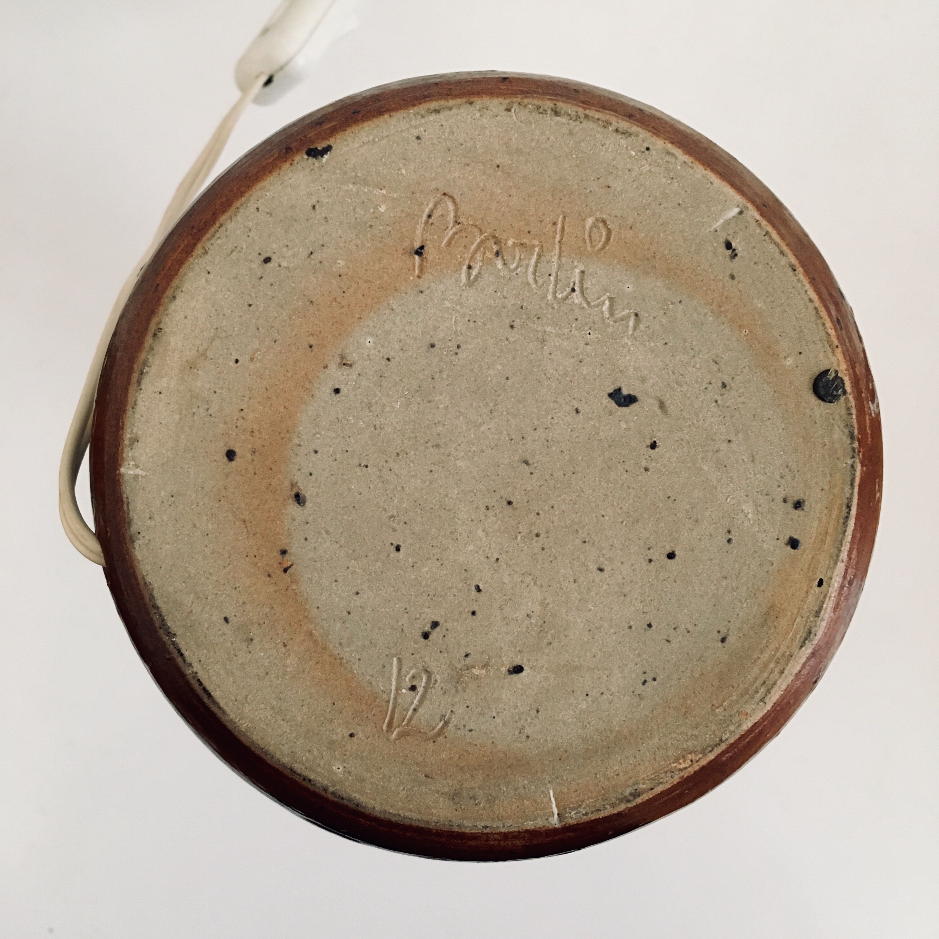 Lamp vintage ceramic signed André Bodin
