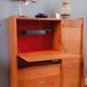 Meuble de bureau vintage année 50 en chêne