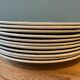 Set of 11 flat plates Terre de Fer in Earthenware of St Amand, model Lucy