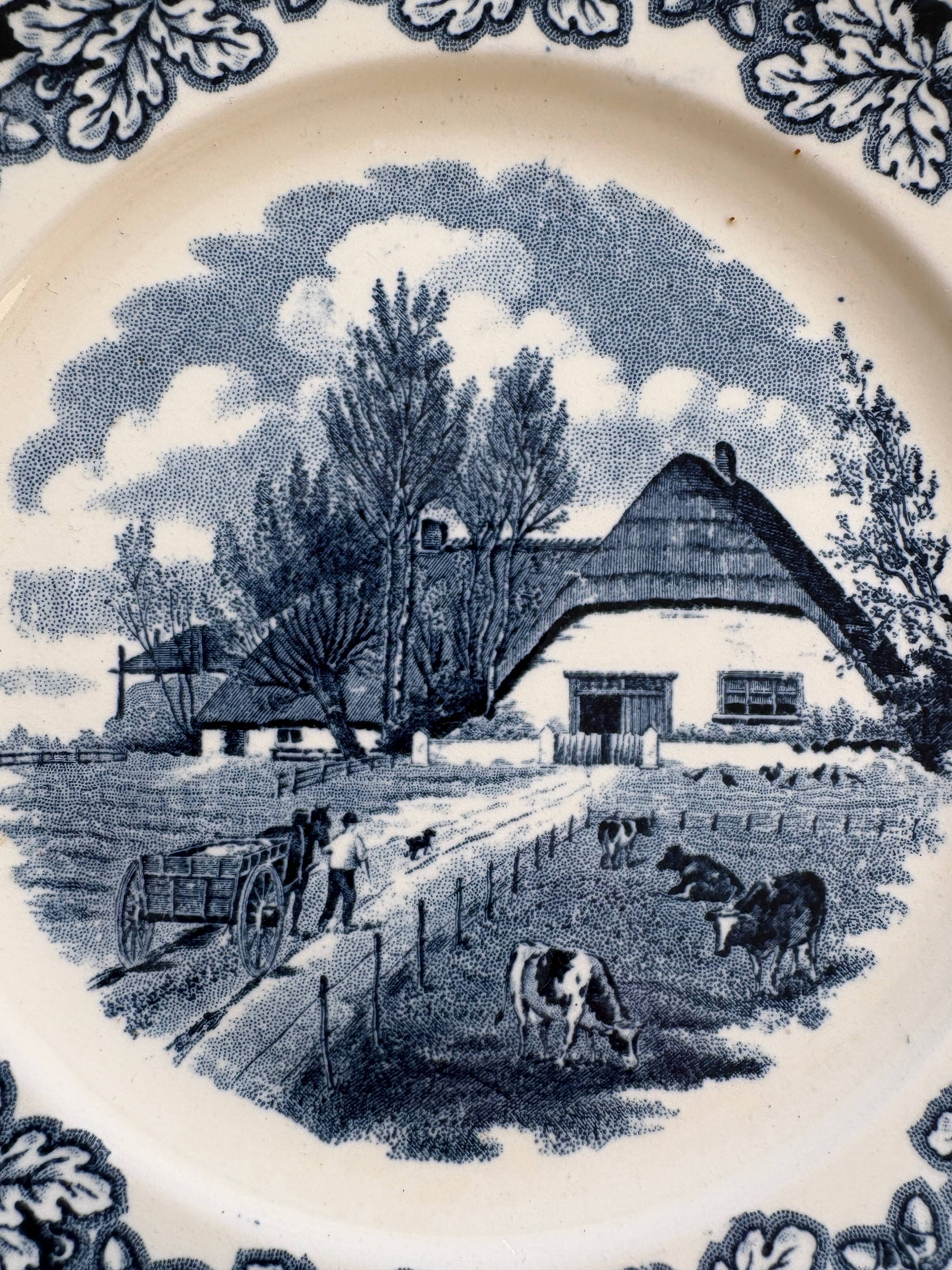 Lot de 6 assiettes à dessert anciennes