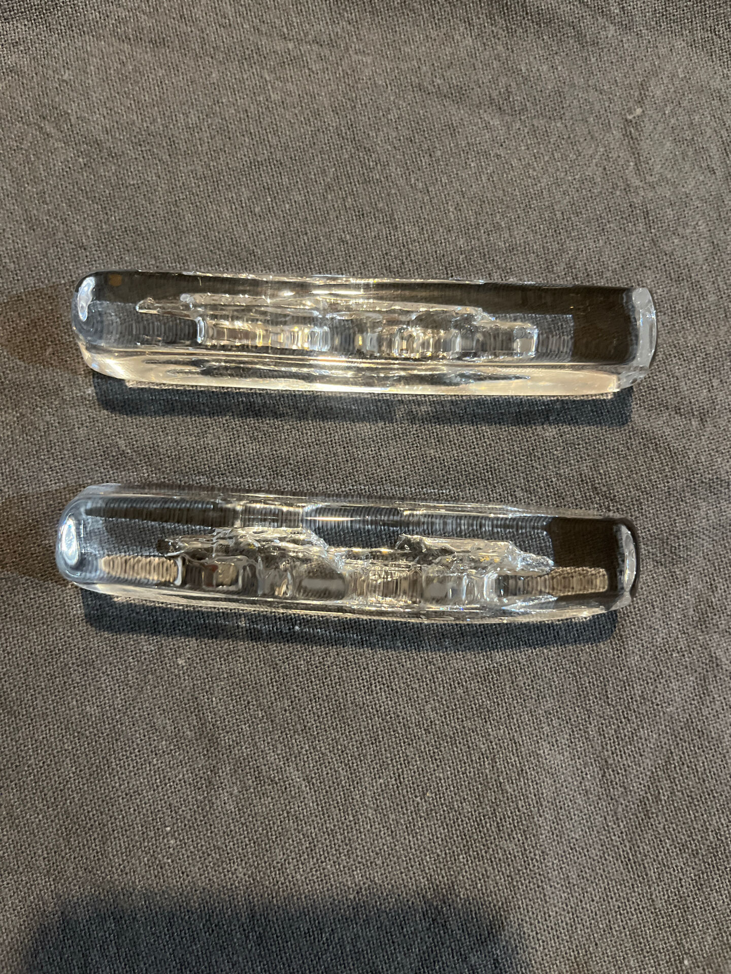 Set of 12 crystal knife rests by Daum - 1960